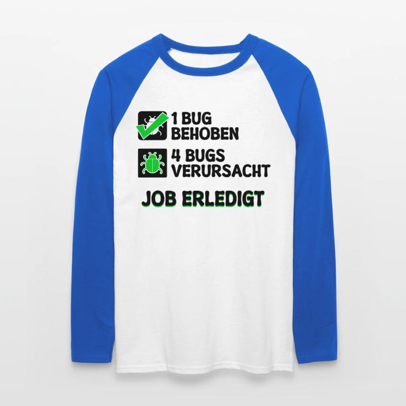 Open Source Bugfixing Bugs Developer Programmier Unisex Baseballshirt langarm
