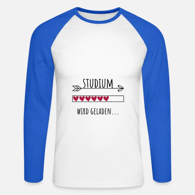 Studium Personalisierter Beruf Mädchen - Unisex Baseballshirt langarm - Weiß/Royalblau