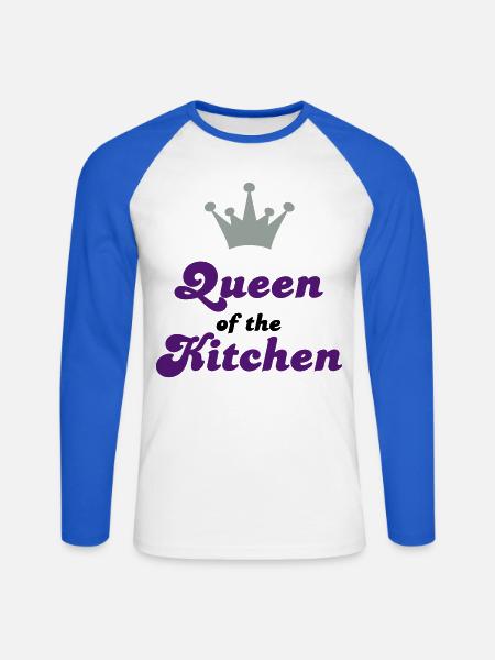 Tolle Geschenke für Frauen - Unisex Baseballshirt langarm - Weiß/Royalblau