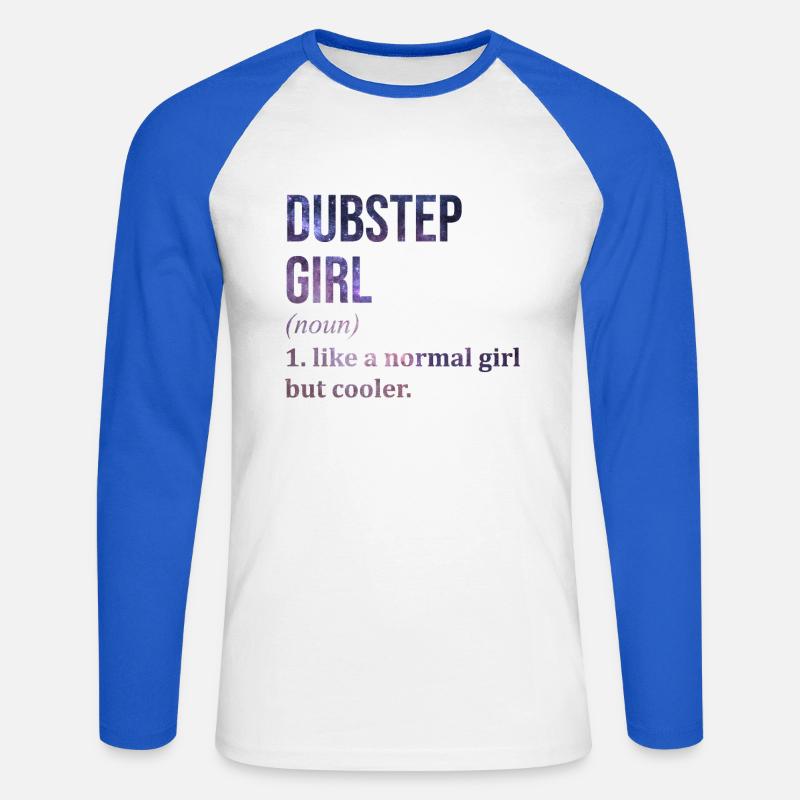 Dubstep Dubstep Dubstep - Unisex Long Sleeve Baseball T-Shirt - white/royal blue