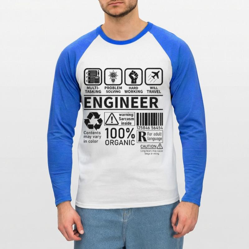 engineer multi tasking problem solving working Unisex Long Sleeve Baseball T-Shirt