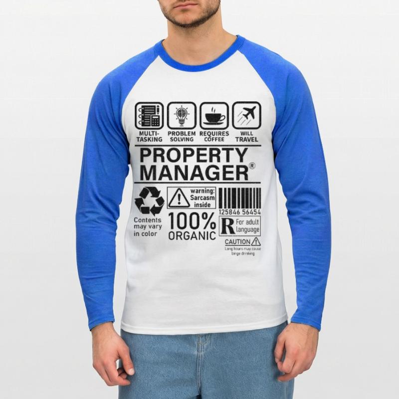 property manager multi tasking problem solving Unisex Baseballshirt langarm