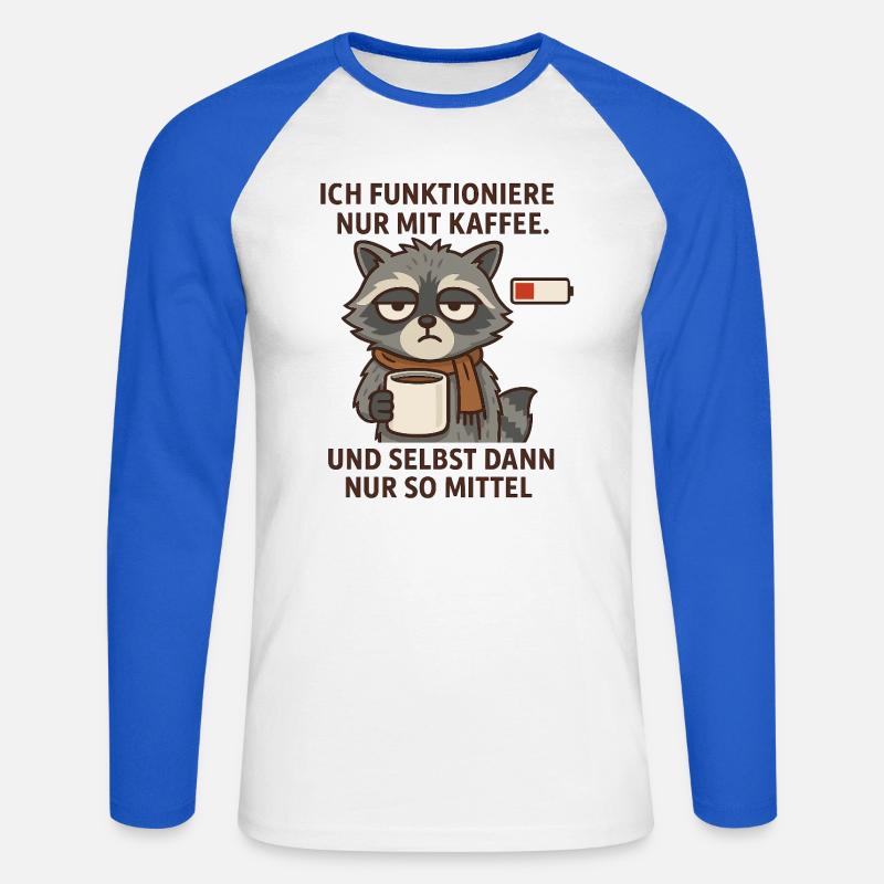 Läuft... also mehr so kriecht. - Unisex Baseballshirt langarm - Weiß/Royalblau
