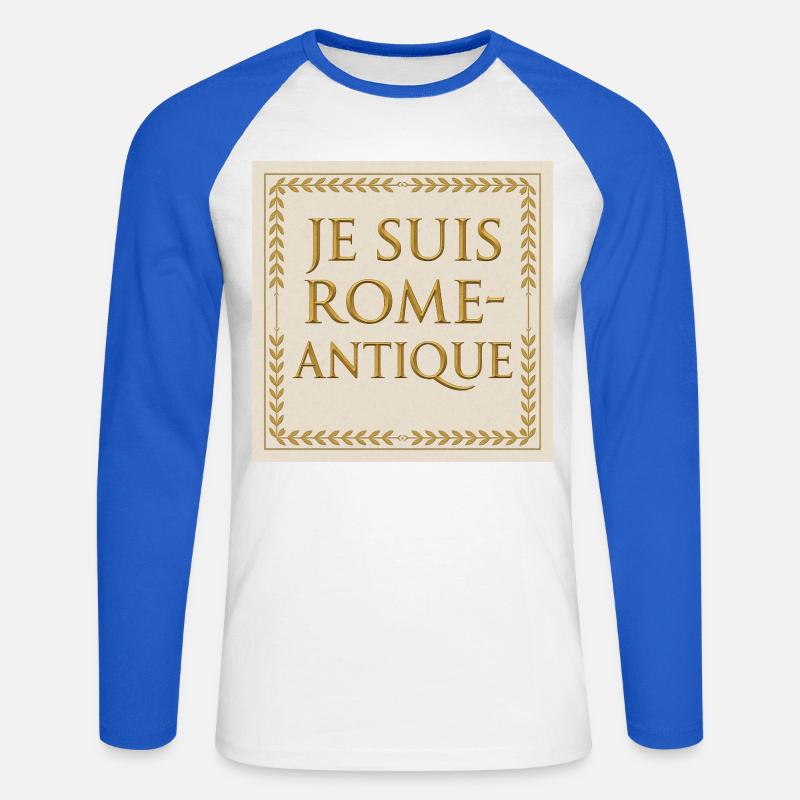 Ich bin das alte Rom - Unisex Baseballshirt langarm - Weiß/Royalblau