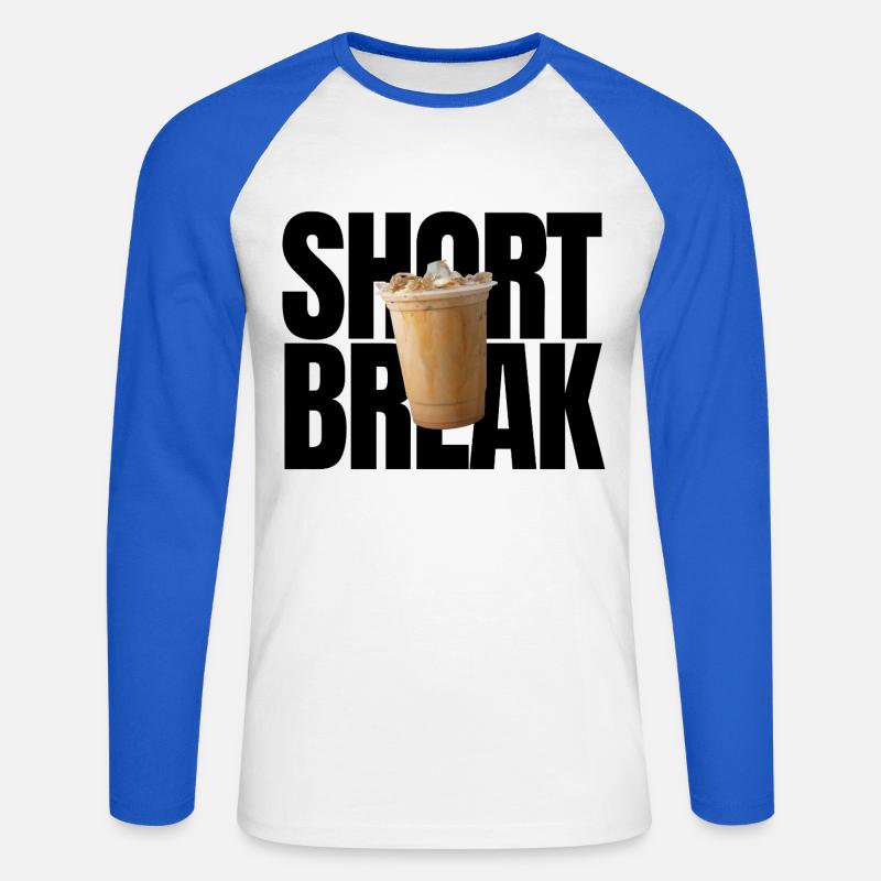 Short Break - Unisex Long Sleeve Baseball T-Shirt - white/royal blue