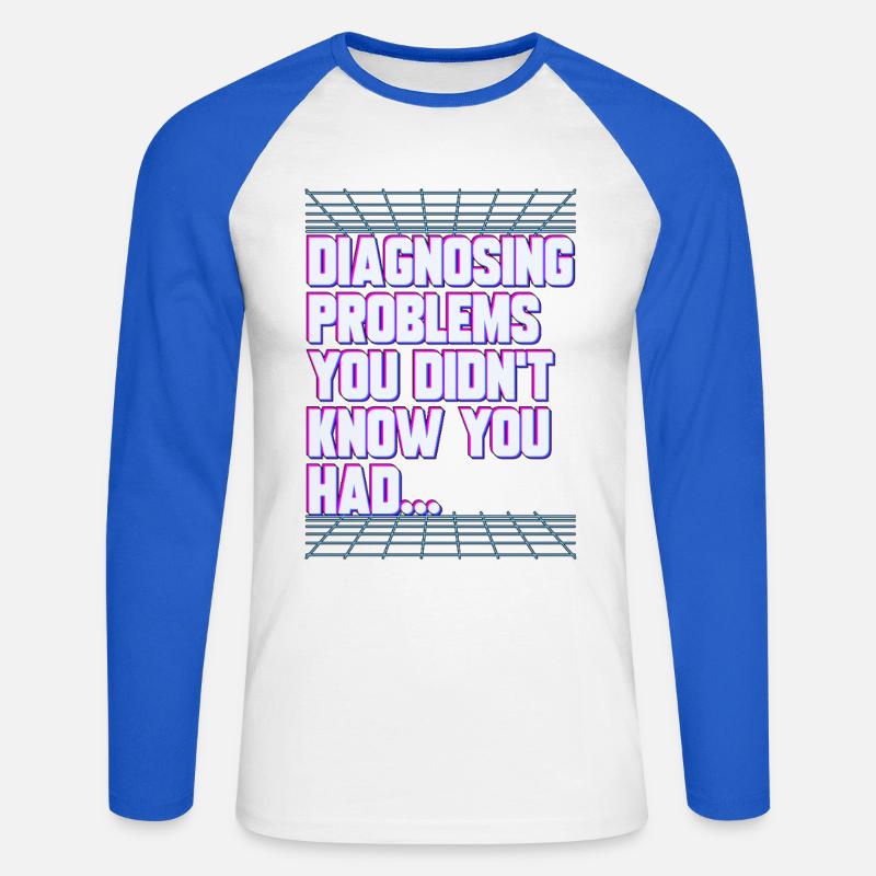 Nurse Practitioner Diagnosing Problems Nursing - Unisex Baseballshirt langarm - Weiß/Royalblau