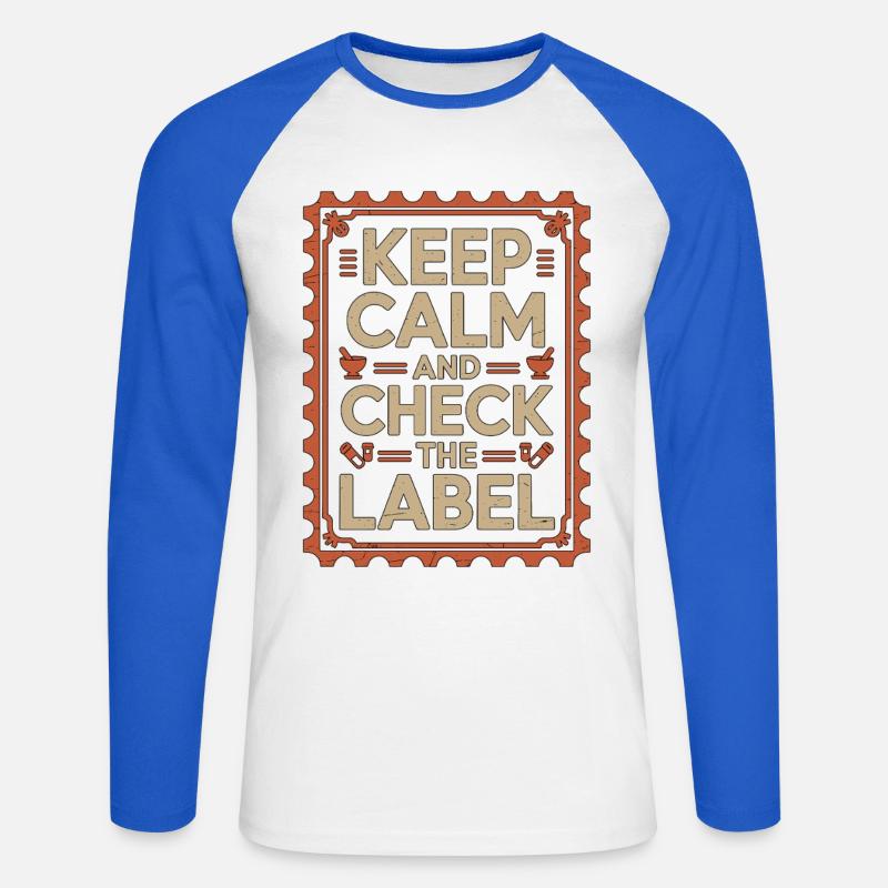 Pharmacist Student Counting Pills Pharmacy Trainee - Unisex Baseballshirt langarm - Weiß/Royalblau