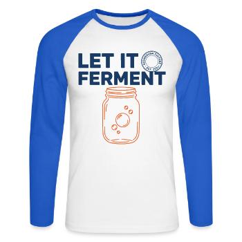 Sourdough Bread Baking Baker Sourdough Starter Jar - Unisex Baseballshirt langarm - Weiß/Royalblau - Vorne - Nik (191cm)