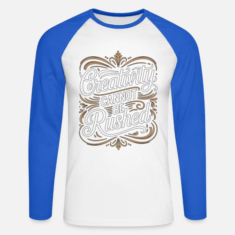 Graphic Designer Creativity Cannot Visual Artist - Unisex Baseballshirt langarm - Weiß/Royalblau