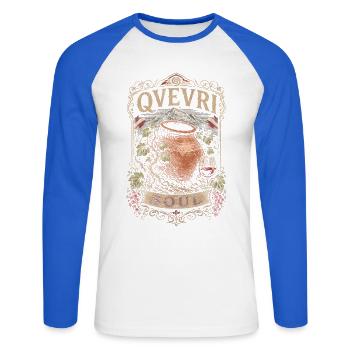 Georgien Georgier Tbilisi Sakartvelo Qvevri Soul - Unisex Baseballshirt langarm - Weiß/Royalblau - Vorne - Nik (191cm)