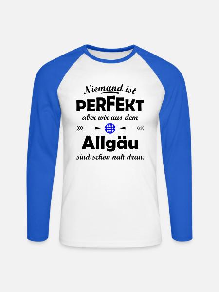 Die Allgäuer im Süden - Unisex Baseballshirt langarm - Weiß/Royalblau