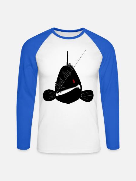 Just Jig It - Unisex Baseballshirt langarm - Weiß/Royalblau
