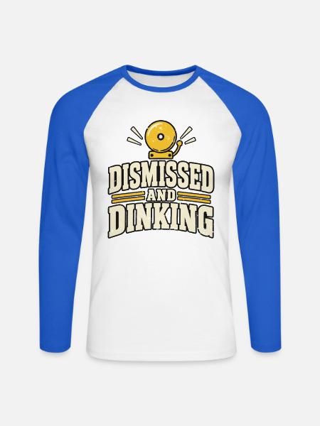 Pickleball Schläger Leidenschaft Trendsport - Unisex Baseballshirt langarm - Weiß/Royalblau