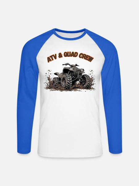 ATV & Quad Crew Mud Action - Unisex Baseballshirt langarm - Weiß/Royalblau