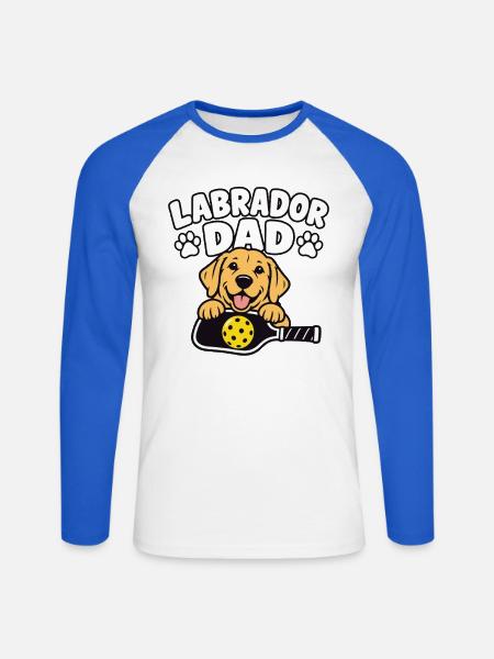 Pickleball Platz Leidenschaft Trendsport - Unisex Baseballshirt langarm - Weiß/Royalblau