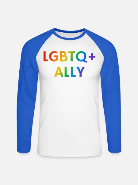 LGBTQ Ally Pride - Unisex Baseballshirt langarm - Weiß/Royalblau