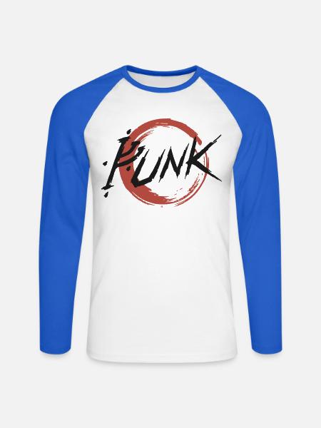 G-PUNK – Widerstand (Weiß) - Unisex Baseballshirt langarm - Weiß/Royalblau