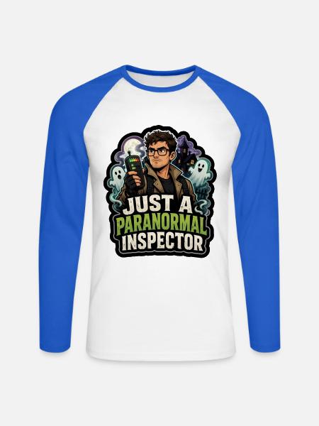 Just a Paranormal Inspector - Unisex Baseballshirt langarm - Weiß/Royalblau