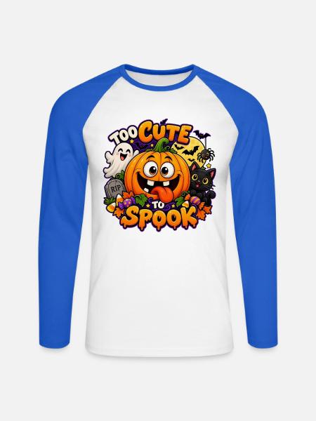 Niedliche Vogelscheuchen - Unisex Baseballshirt langarm - Weiß/Royalblau