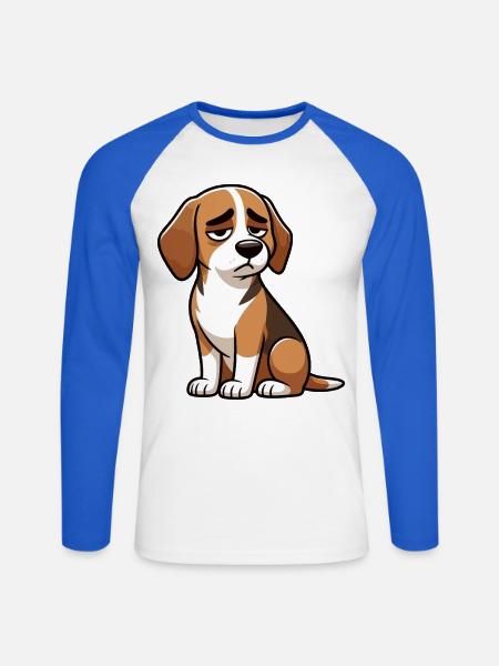 Beagle Beaglebesitzer Beaglehalter beaglehund - Unisex Baseballshirt langarm - Weiß/Royalblau