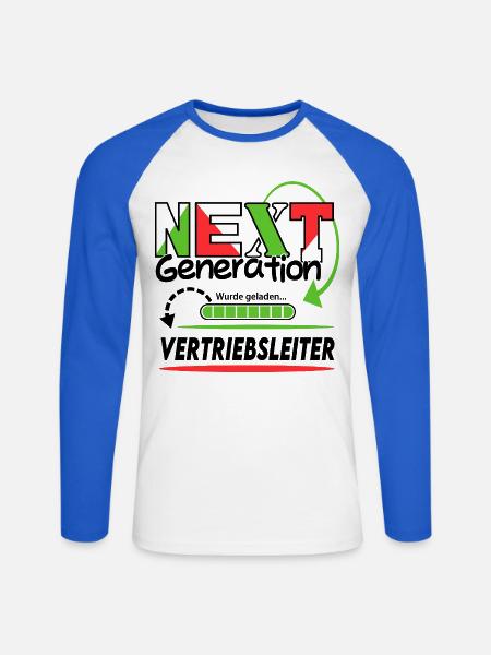 Vertriebsleiter Next Generation Beruf Arbeit Mann - Unisex Baseballshirt langarm - Weiß/Royalblau