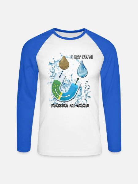 Osmose Fanshirt - Unisex Baseballshirt langarm - Weiß/Royalblau
