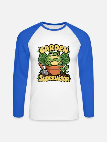 Garden Supervisor  - Unisex Baseballshirt langarm - Weiß/Royalblau