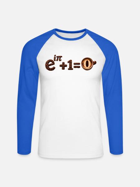 Die Identität des Euler Math Cafés - Unisex Baseballshirt langarm - Weiß/Royalblau
