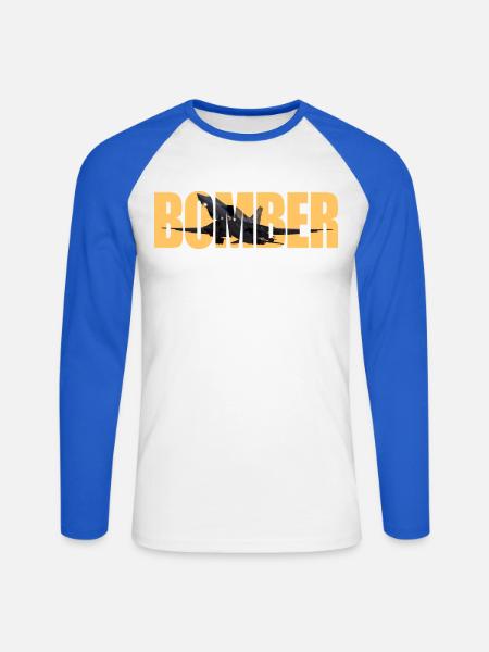 Bomber Tu-22 M3 - Unisex Long Sleeve Baseball T-Shirt - white/royal blue