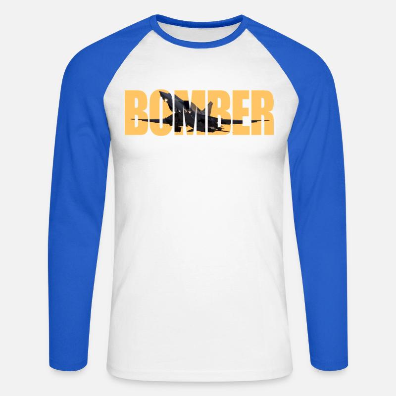 Bomber Tu-22 M3 - Unisex Baseballshirt langarm - Weiß/Royalblau