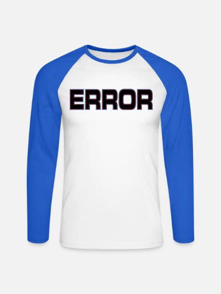 Fehler - Unisex Baseballshirt langarm - Weiß/Royalblau