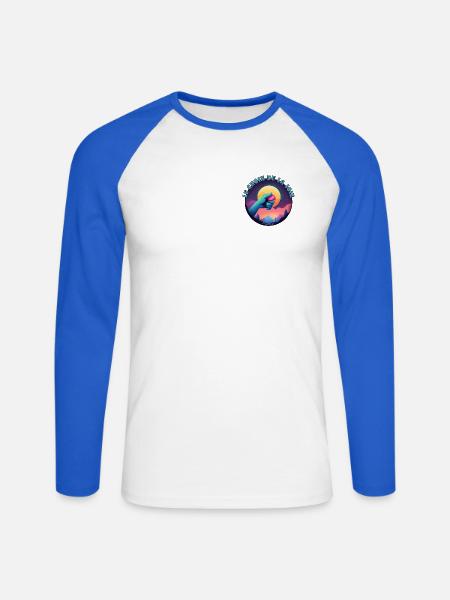 Die Wahl der Freude - Unisex Baseballshirt langarm - Weiß/Royalblau