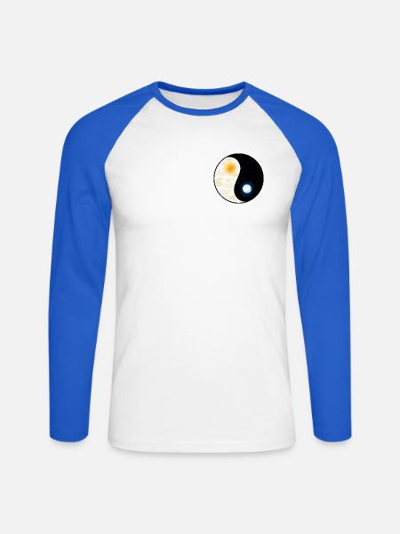 Yin Yang - Unisex Baseballshirt langarm - Weiß/Royalblau