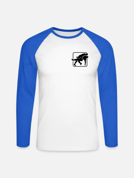 Schwingen Hoselupf - Unisex Baseballshirt langarm - Weiß/Royalblau
