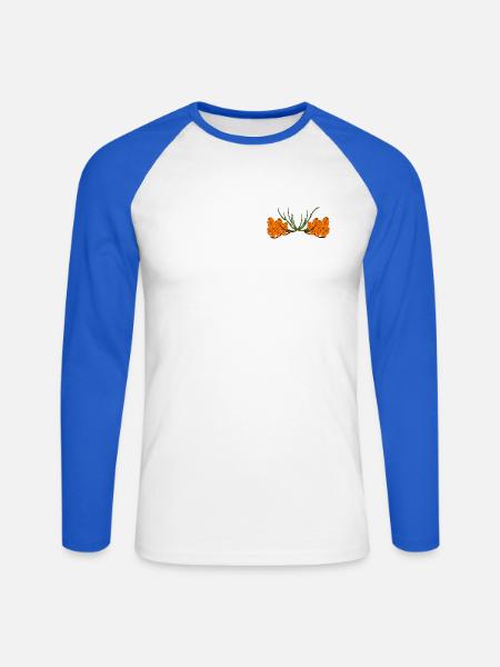 Sanddorn SANDDORNBEEREN - Unisex Baseballshirt langarm - Weiß/Royalblau