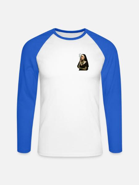 G' Nonne - Unisex Baseballshirt langarm - Weiß/Royalblau