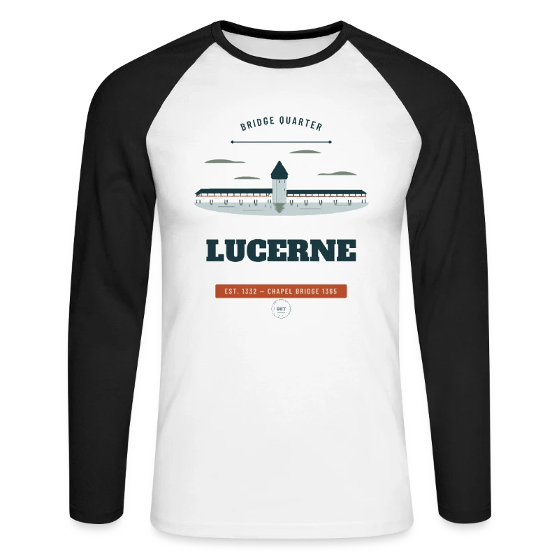 Abzeichen Lucerne auf unisex long sleeve baseball t-shirt
