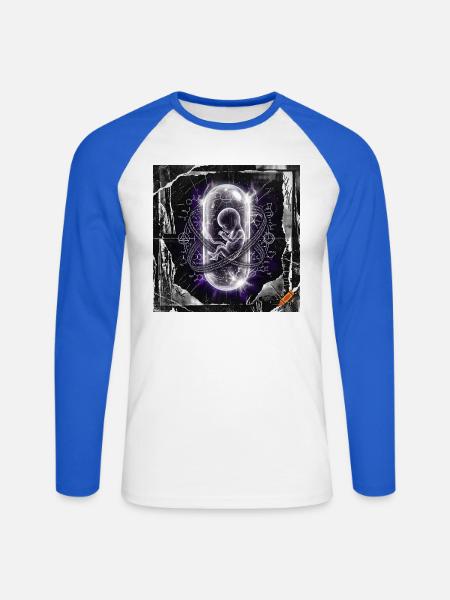 Pränatale Matrix - Unisex Baseballshirt langarm - Weiß/Royalblau