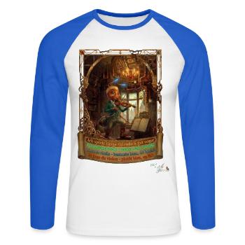 Ameise MALÚ Geige Violine Orchester Kinder Pop Art - Unisex Baseballshirt langarm - Weiß/Royalblau - Vorne - Nik (191cm)