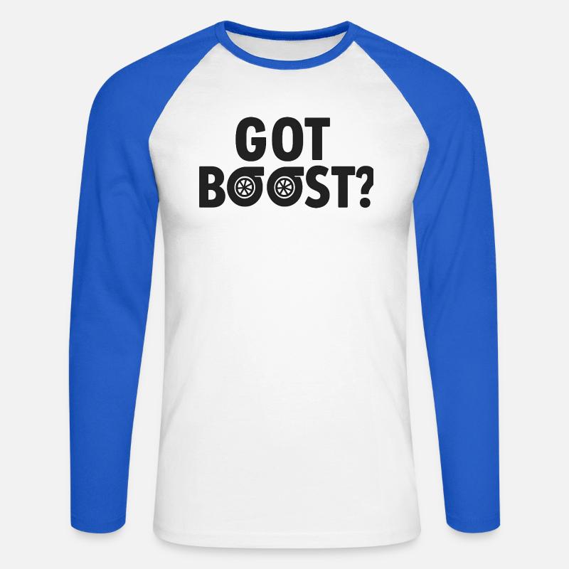 Got Boost Turbo - Unisex Baseballshirt langarm - Weiß/Royalblau