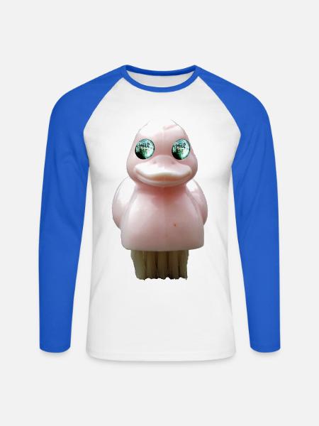 Duck Toe - Unisex Baseballshirt langarm - Weiß/Royalblau