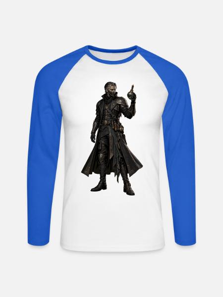 Alchemistischer Schattenmeister - Unisex Baseballshirt langarm - Weiß/Royalblau