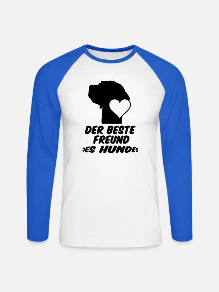 Bester Freund des Hundes, Hund, Tier, Geschenk - Unisex Baseballshirt langarm - Weiß/Royalblau