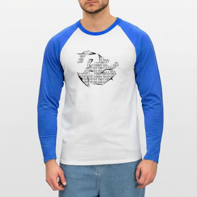 binary code Unisex Long Sleeve Baseball T-Shirt