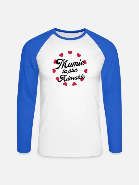 Großmütter / Oma / Mami / Großmutter / Mamy - Unisex Baseballshirt langarm - Weiß/Royalblau