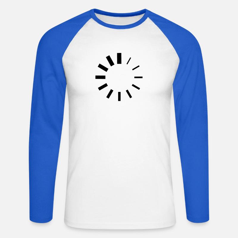 Loading - Logo - Unisex Baseballshirt langarm - Weiß/Royalblau