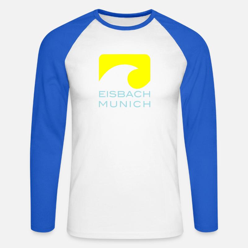 Munich Eisbach - Unisex Baseballshirt langarm - Weiß/Royalblau