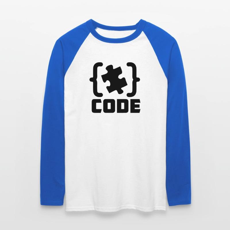 programmer Code puzzle piece solving Unisex Long Sleeve Baseball T-Shirt