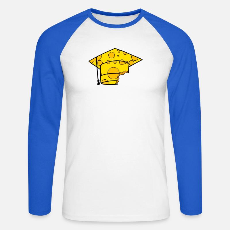 Studium Abschluss Absolventenkappe - Unisex Baseballshirt langarm - Weiß/Royalblau