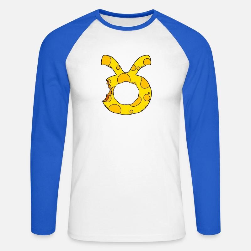 Sternzeichen Stier - Unisex Baseballshirt langarm - Weiß/Royalblau